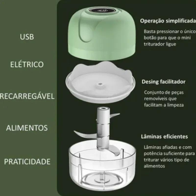 Mini Processador Elétrico – Praticidade e rapidez na sua cozinha - Oult Free