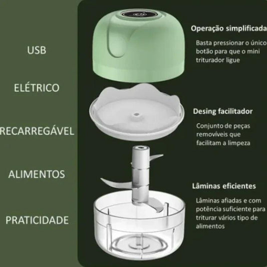 Mini Processador Elétrico – Praticidade e rapidez na sua cozinha - Oult Free