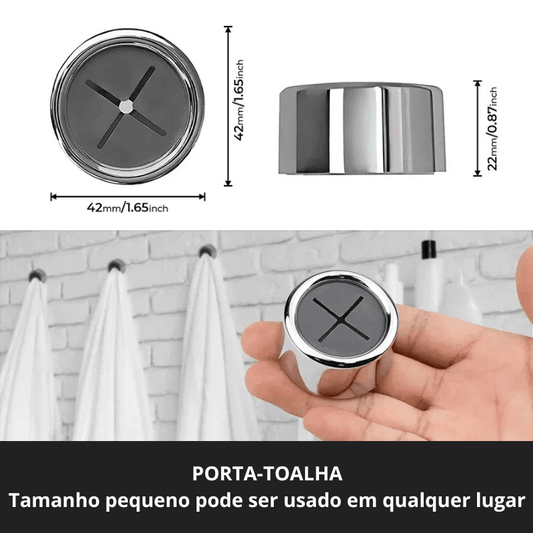 Suporte Adesivo para Toalha – Fixação Forte e Sem Furos - Oult Free